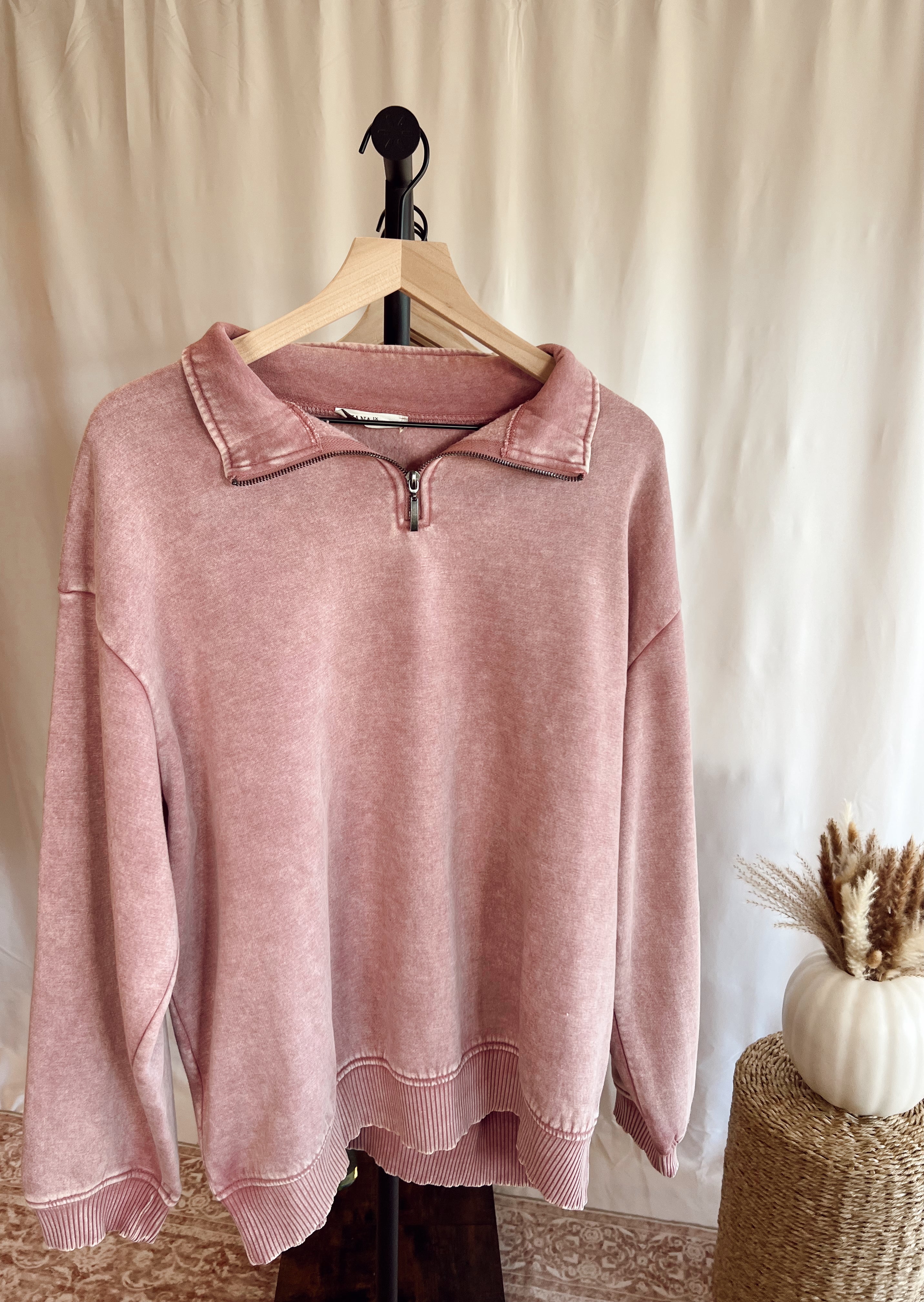 Pink Half Zip