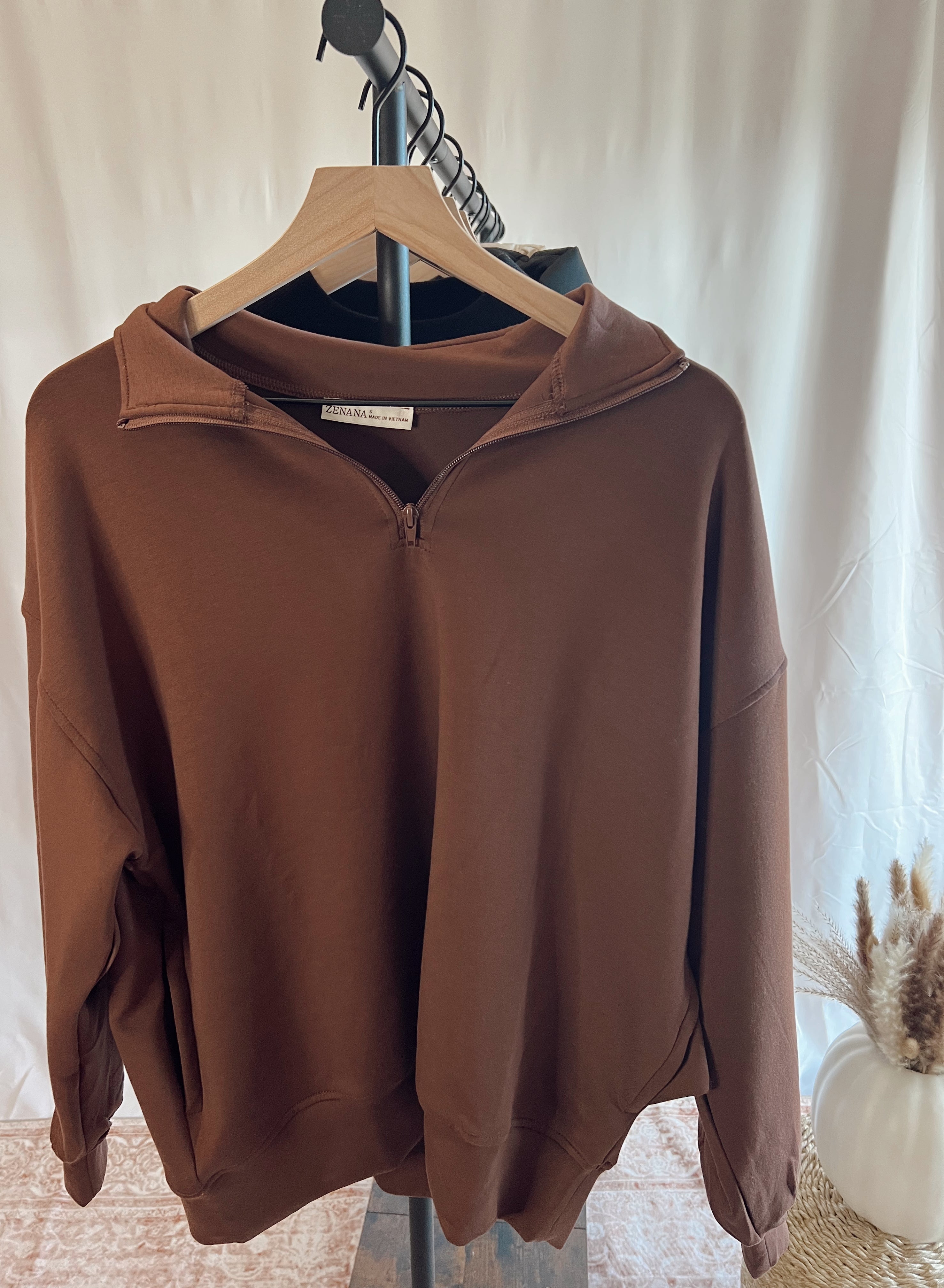 Brown Half-Zip