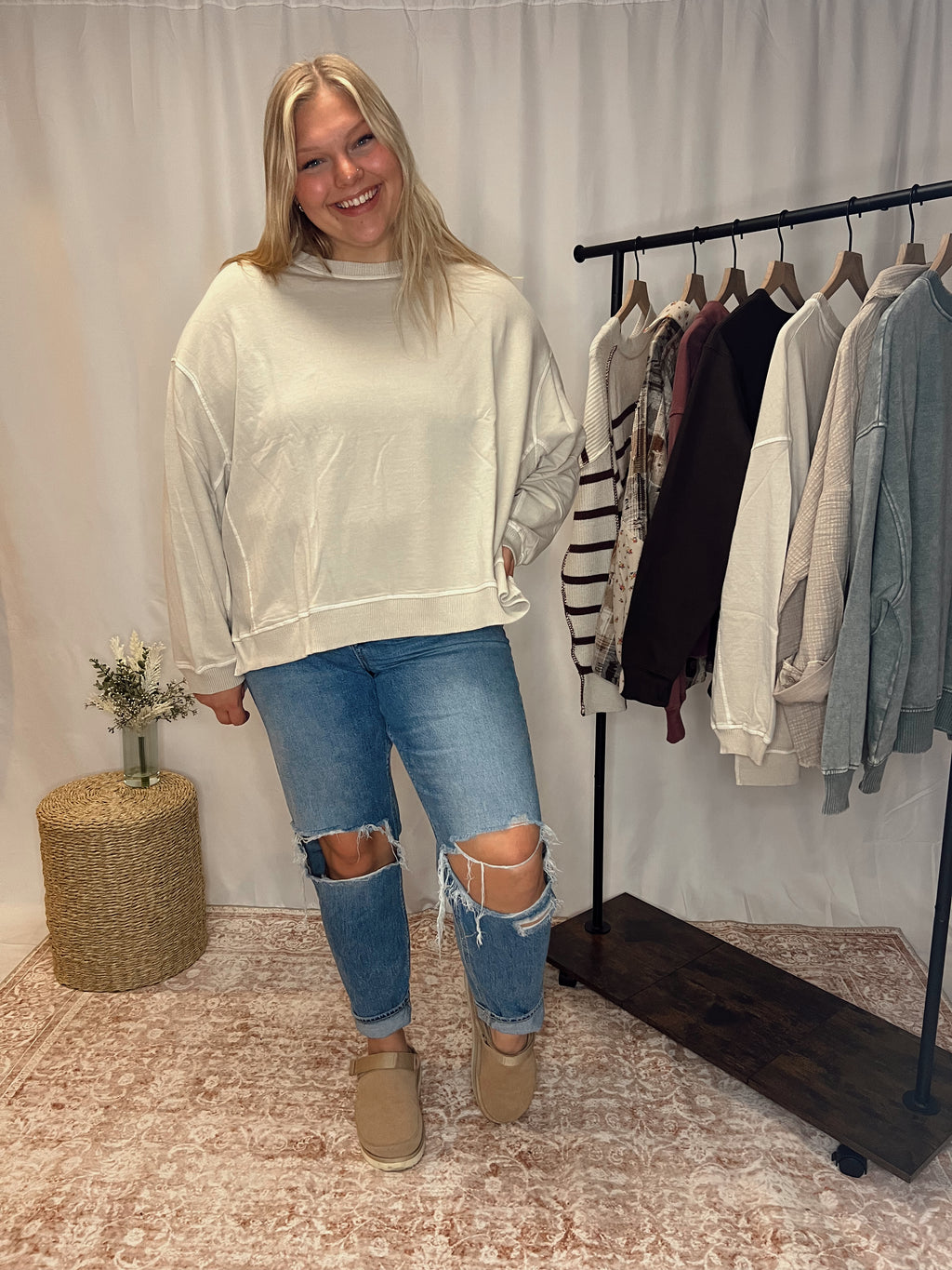 Soft Off-White Crewneck