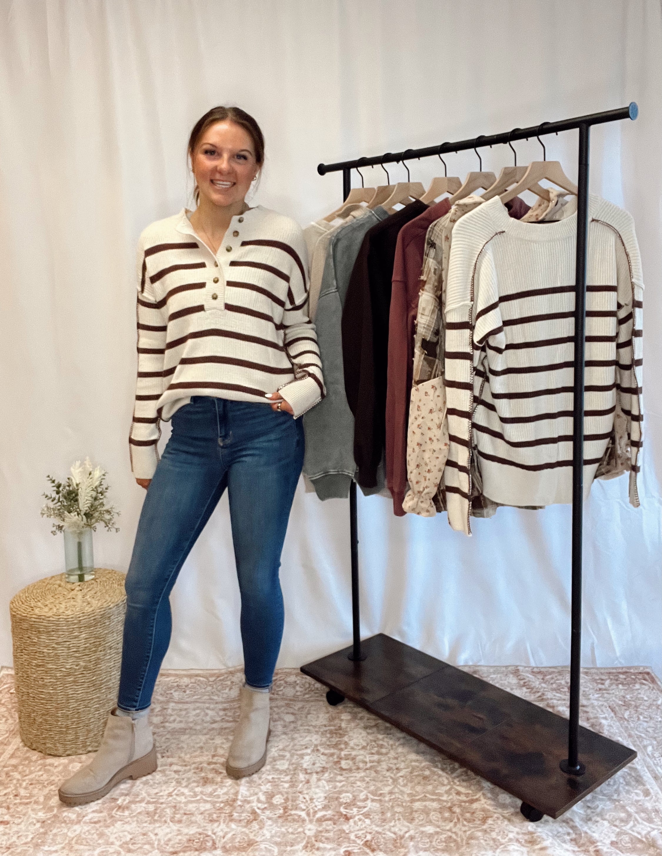 Stripped Brown Sweater